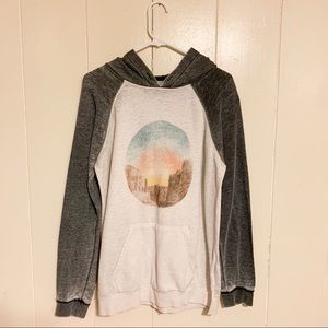 Quicksilver Gray & White Hoodie